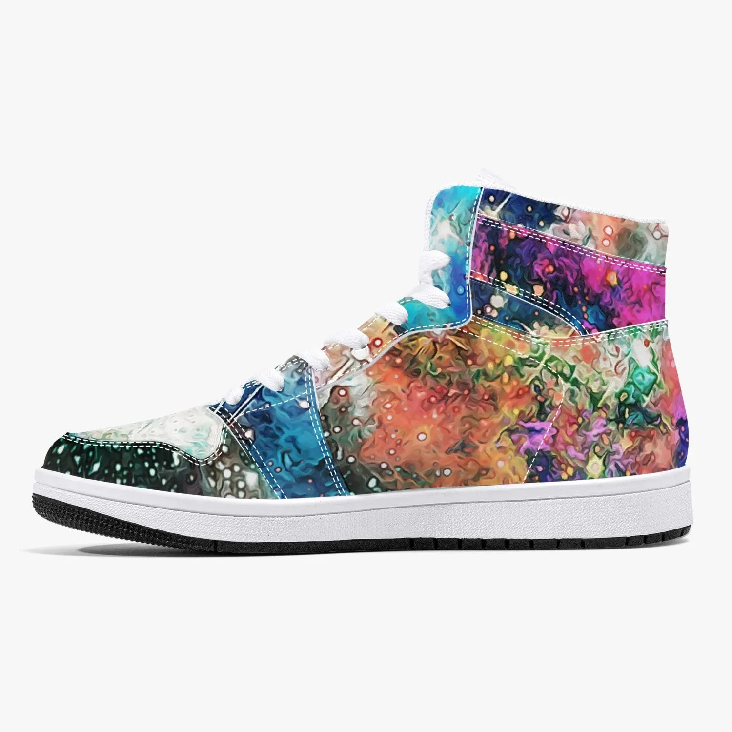 Acquiesce Apothos Psychedelic Split-Style High-Top Sneakers