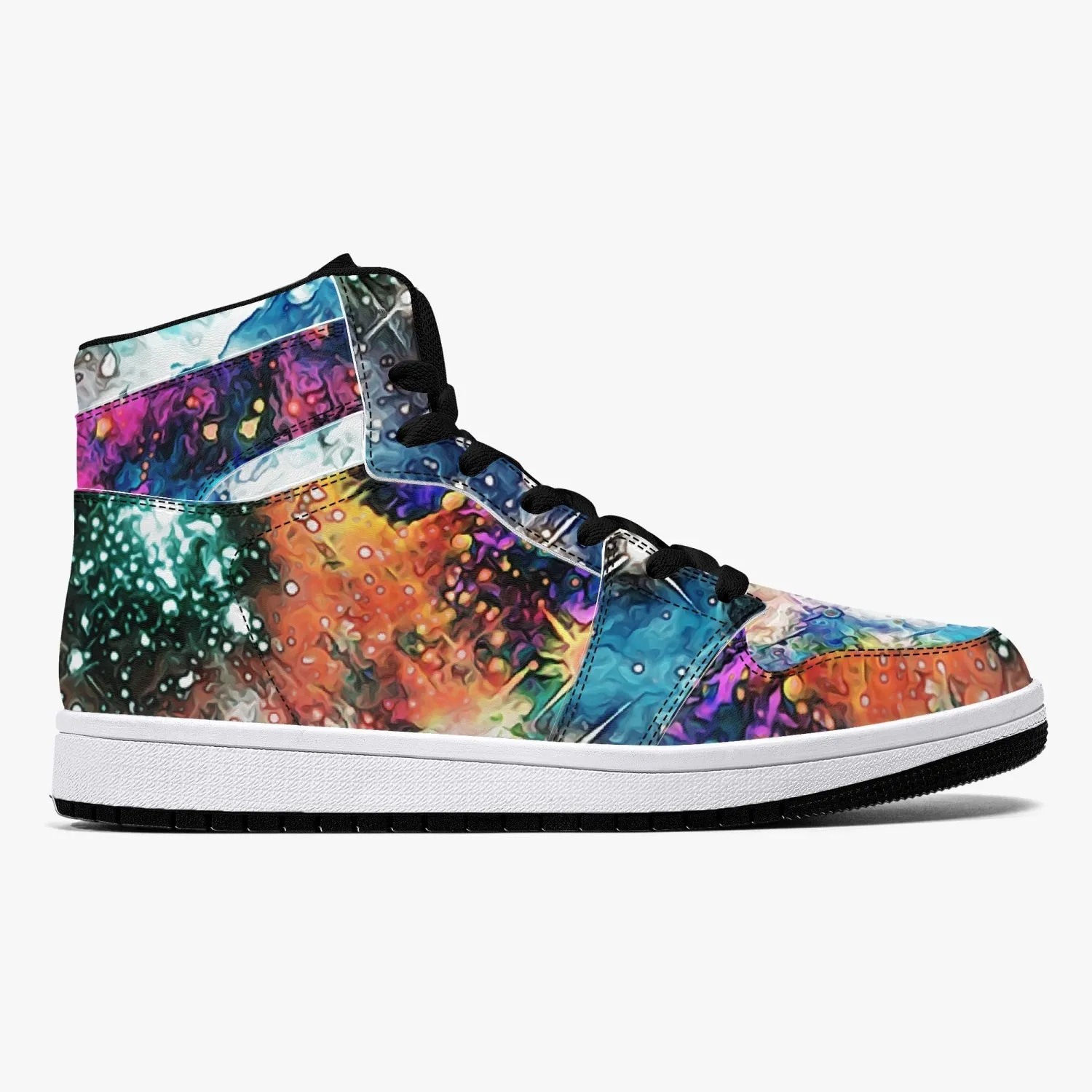 Acquiesce Apothos Psychedelic Split-Style High-Top Sneakers