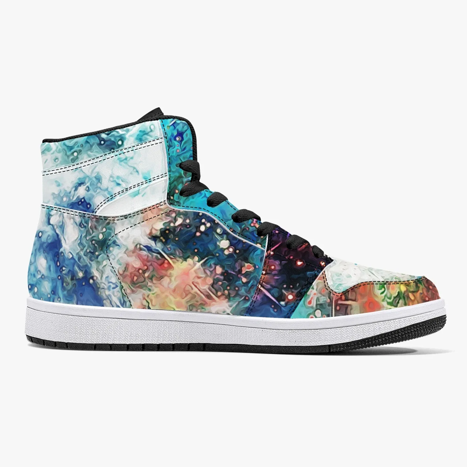 Acquiesce Apothos Psychedelic Split-Style High-Top Sneakers