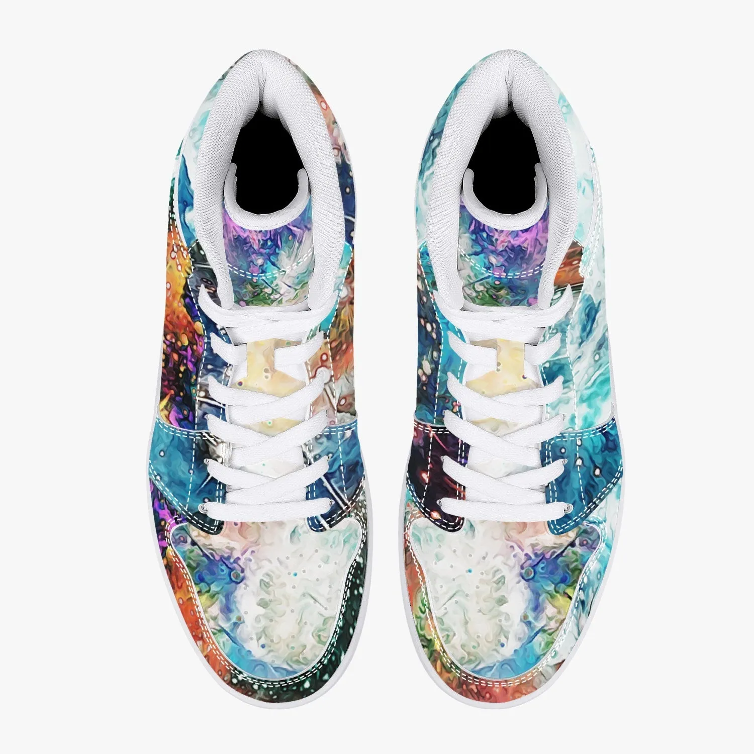 Acquiesce Apothos Psychedelic Split-Style High-Top Sneakers