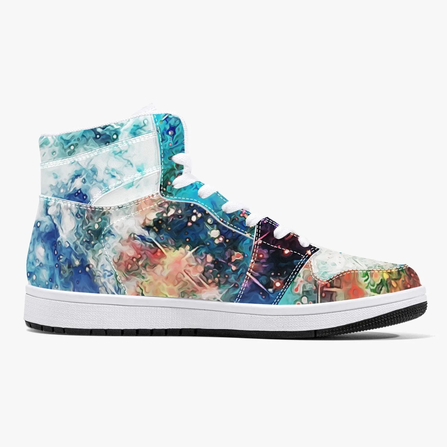 Acquiesce Apothos Psychedelic Split-Style High-Top Sneakers