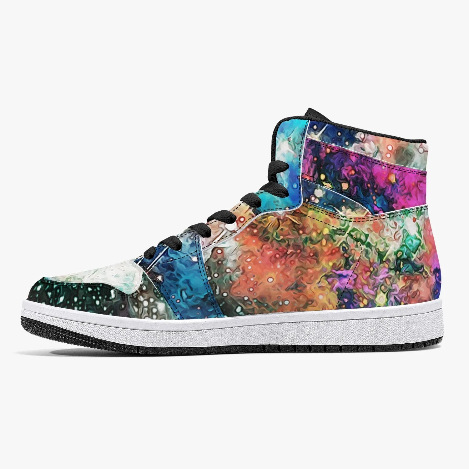 Acquiesce Apothos Psychedelic Split-Style High-Top Sneakers