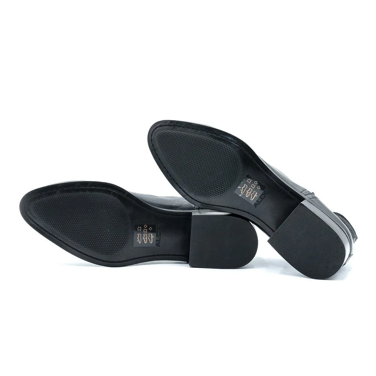 Aldo Ankle Boots Leather Black Colour For Women