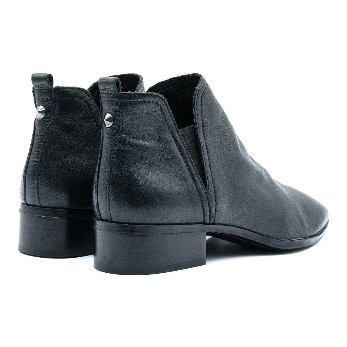Aldo Ankle Boots Leather Black Colour For Women