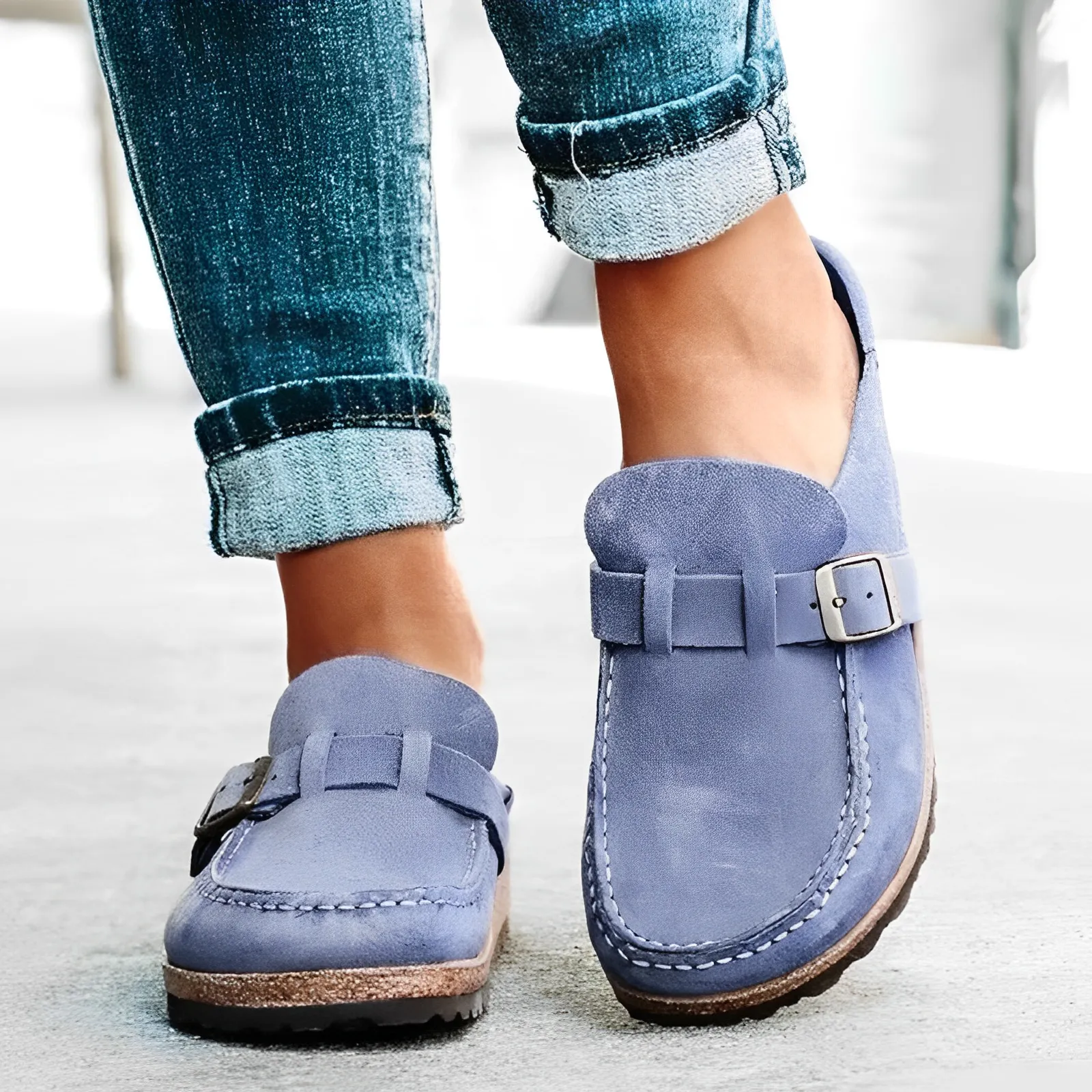 Amy - Orthopedic Leather Serenity Slippers