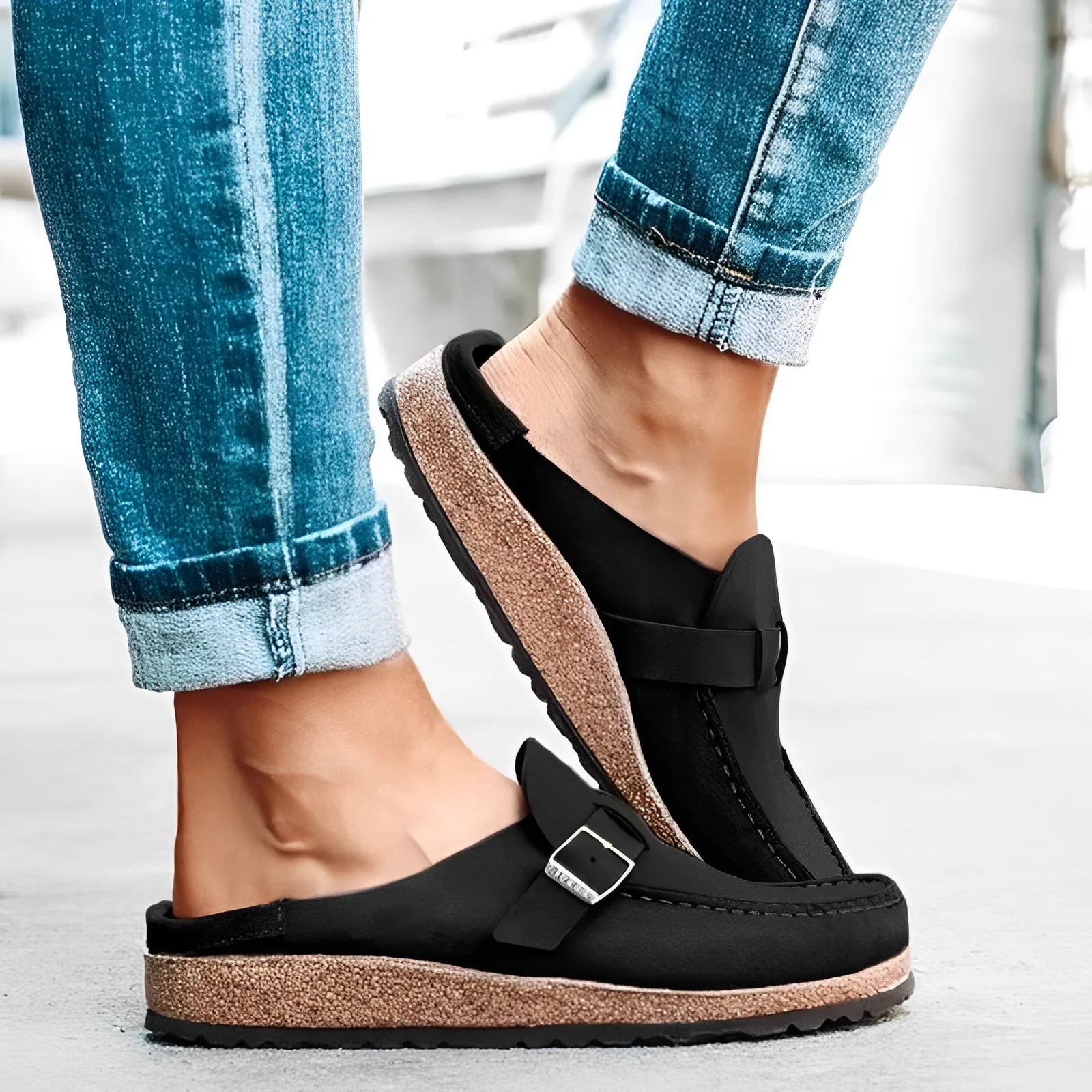 Amy - Orthopedic Leather Serenity Slippers