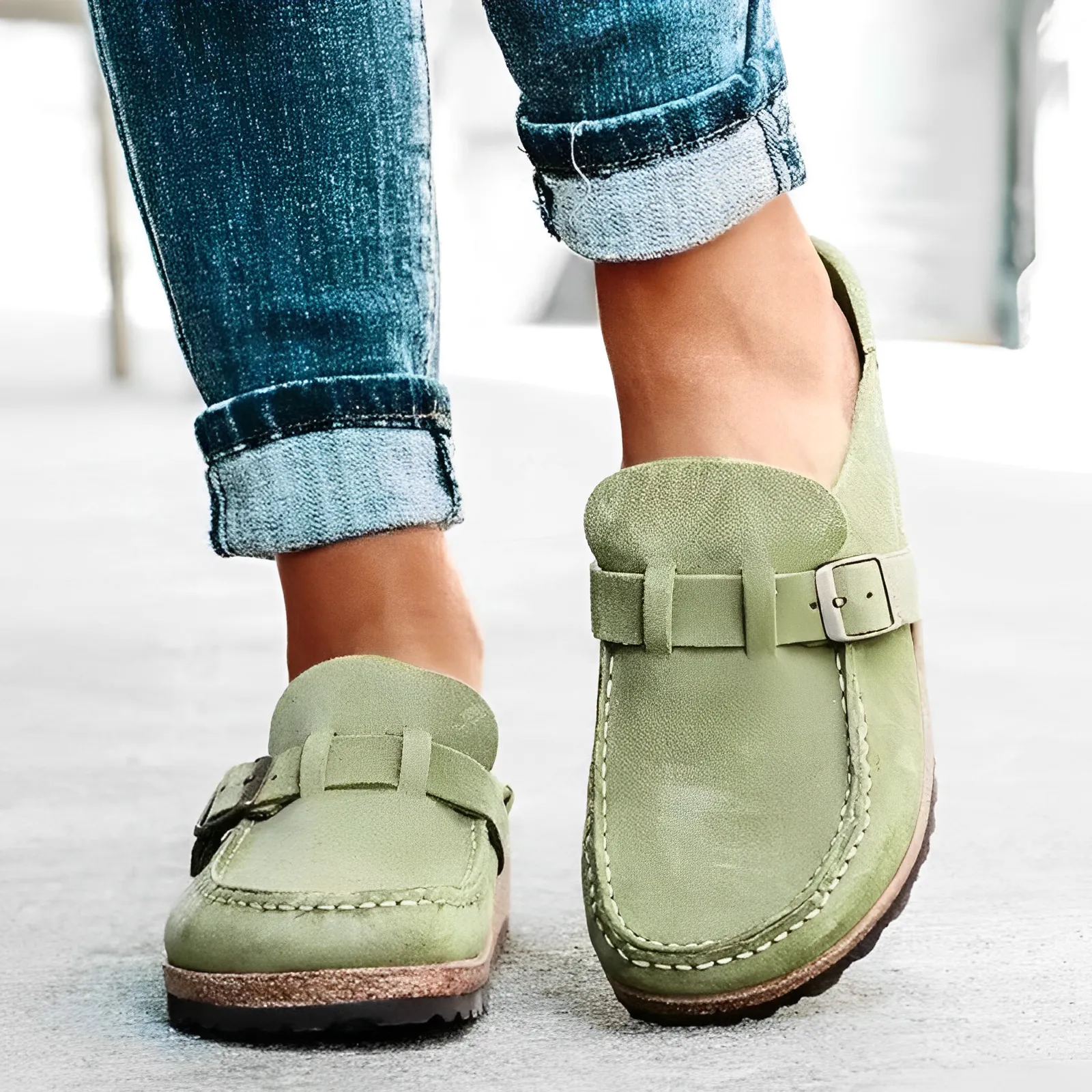 Amy - Orthopedic Leather Serenity Slippers