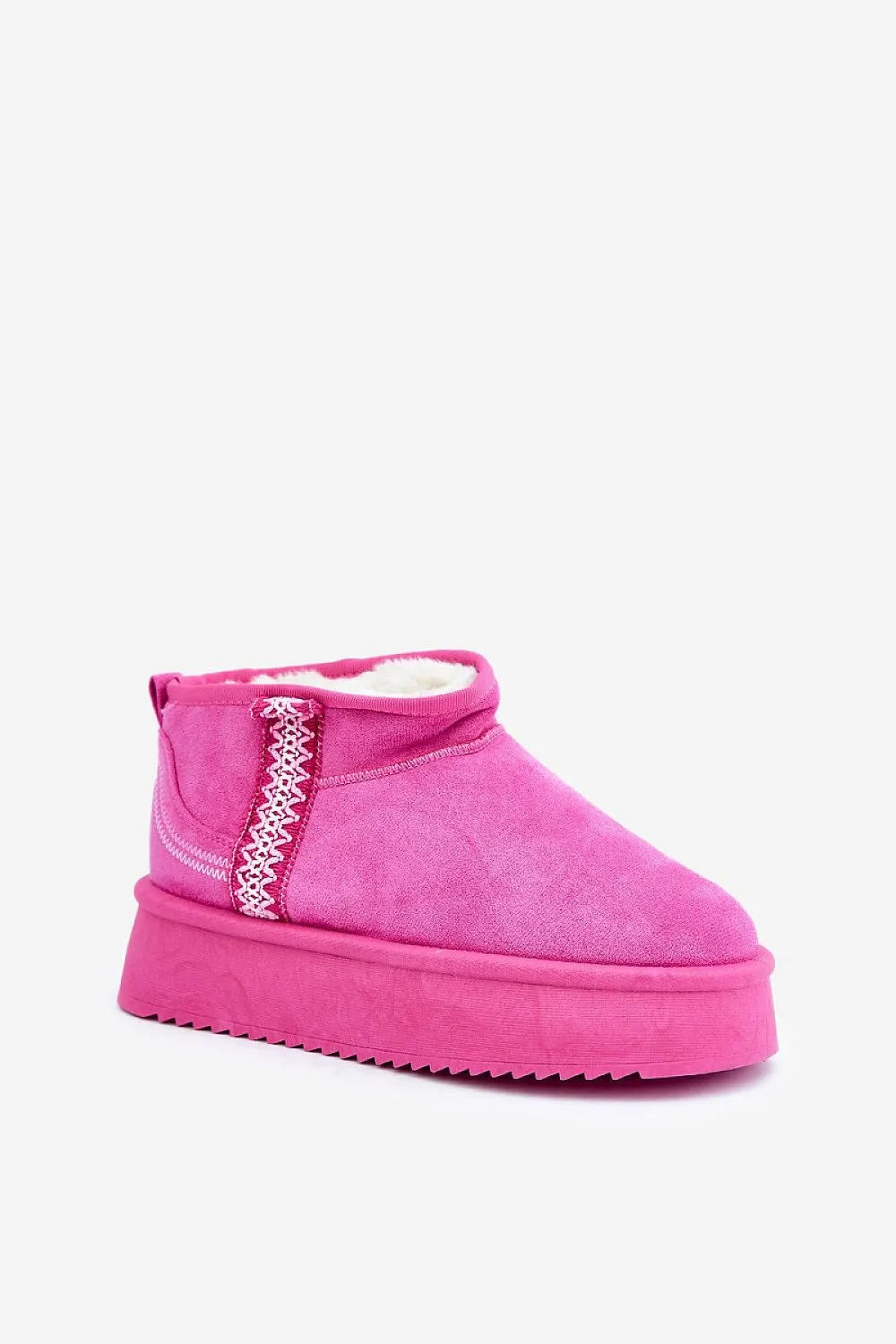 Aztec pattern thick sole snow boots