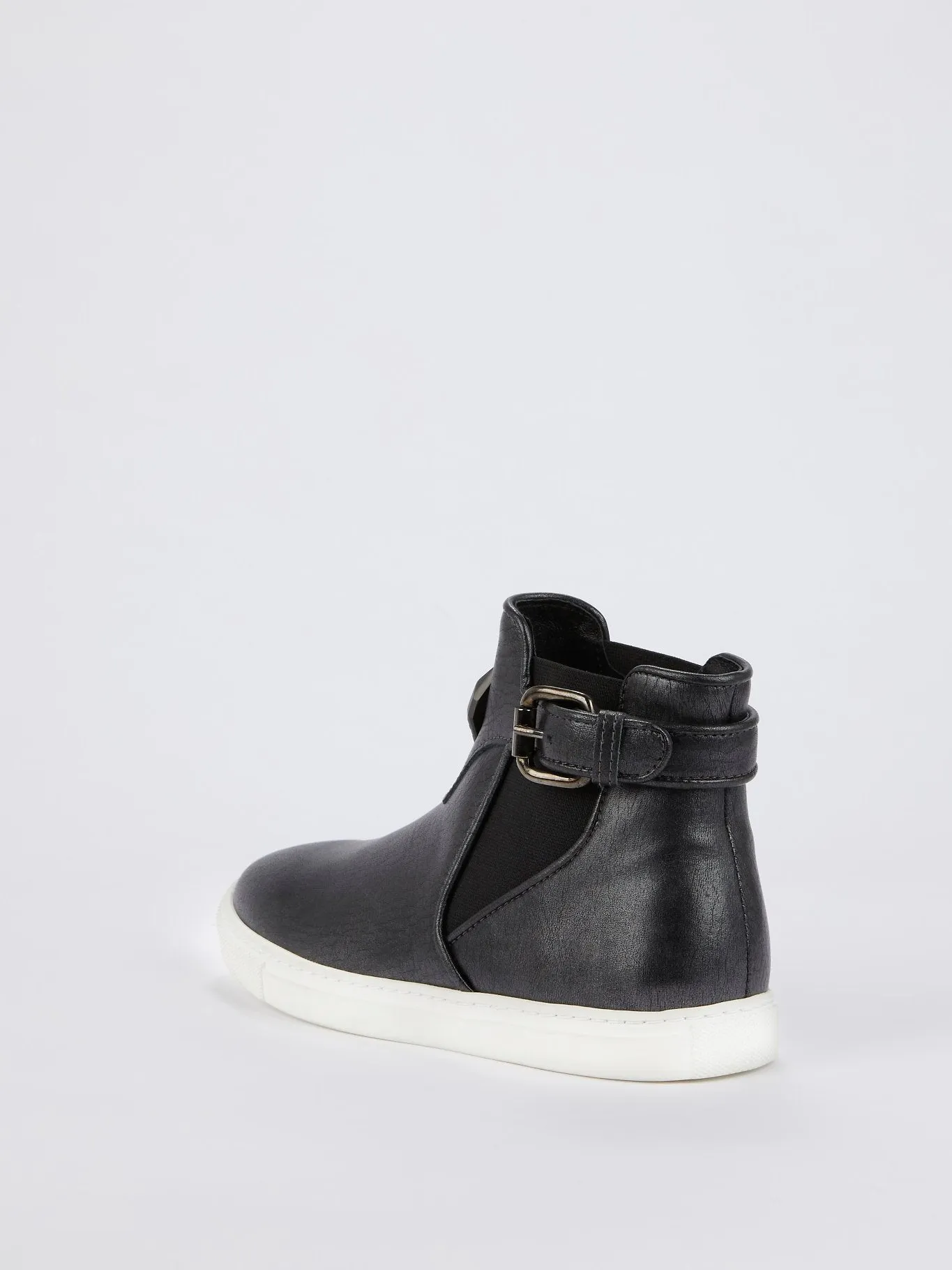 Black Belted High Top Sneakers