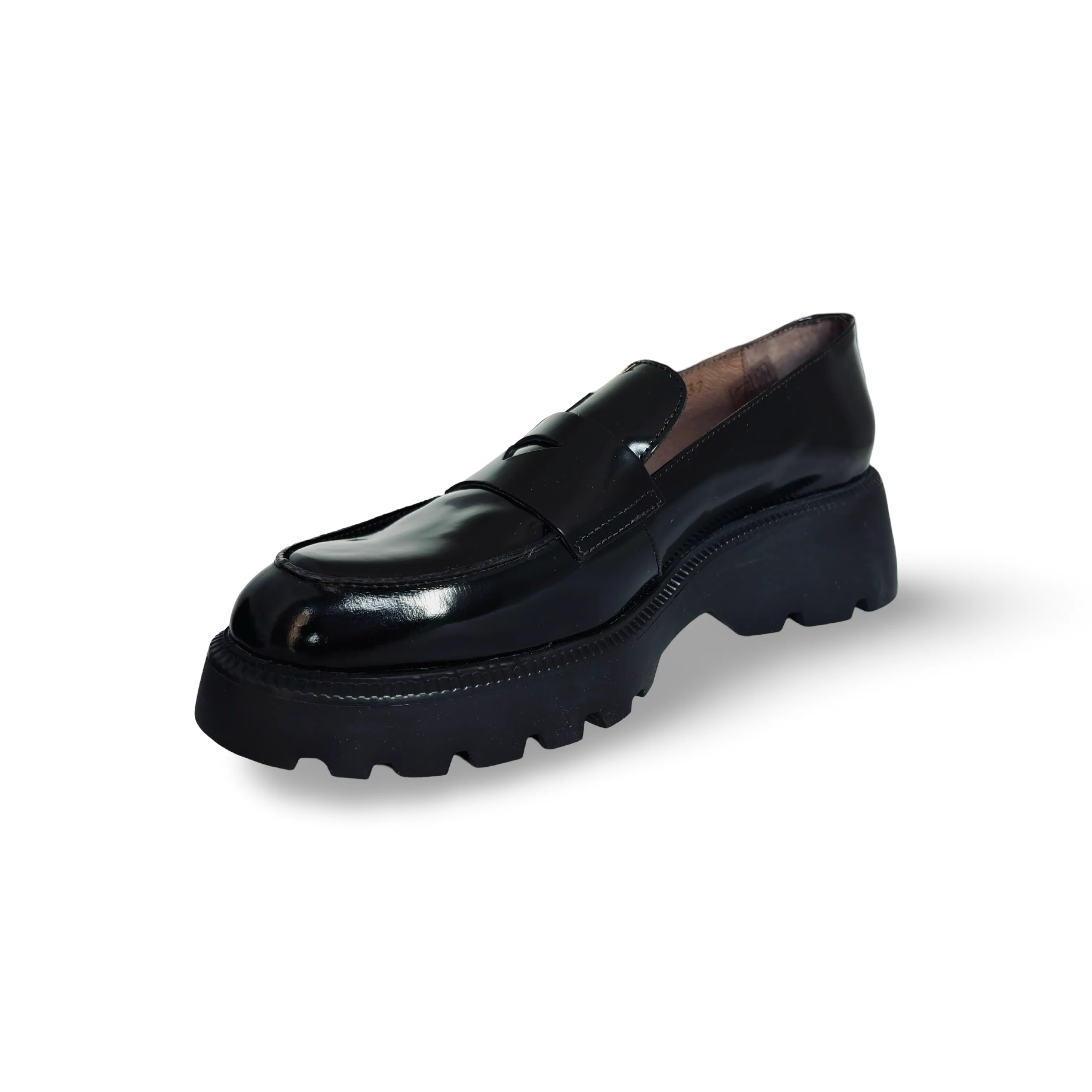 C7202 Black Leather Loafer