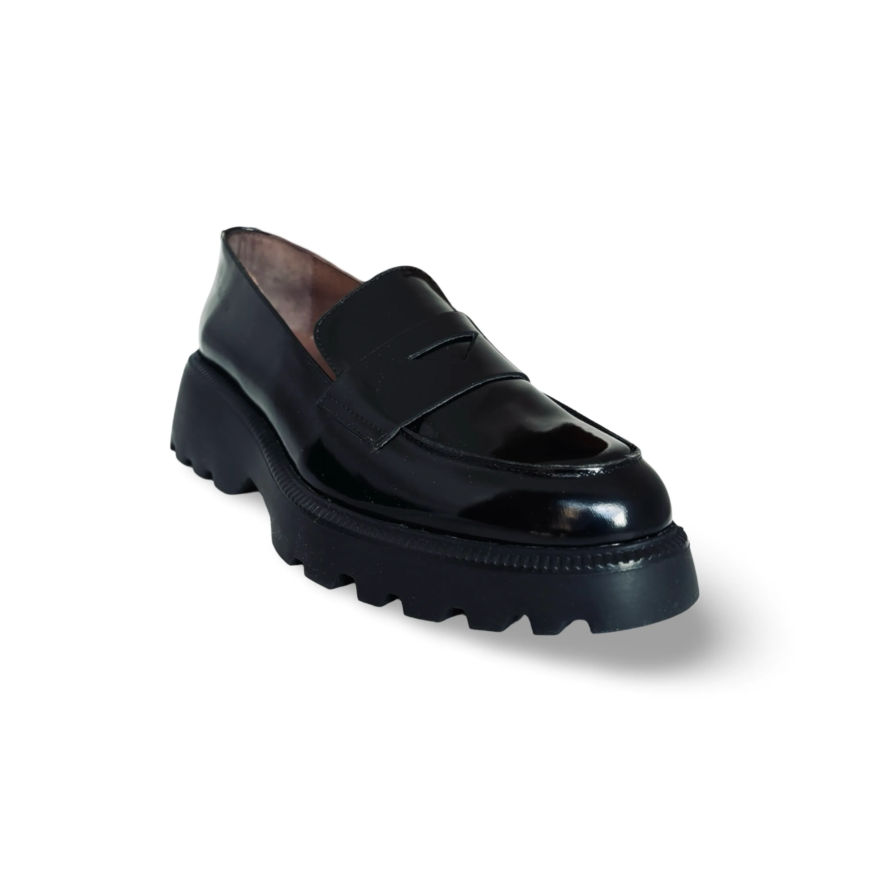 C7202 Black Leather Loafer