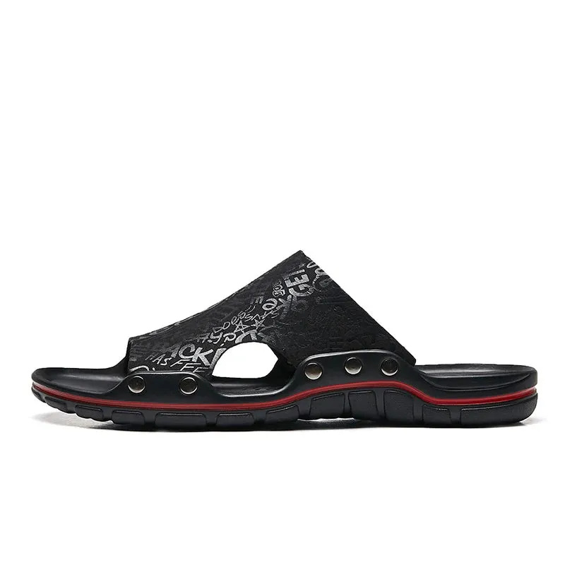 Casual Microfiber Men Leather Slippers