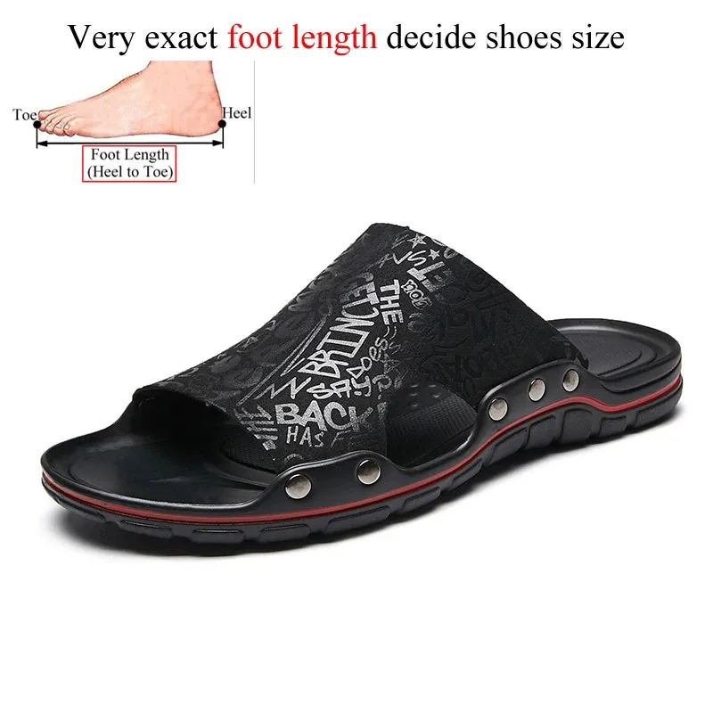 Casual Microfiber Men Leather Slippers