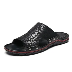 Casual Microfiber Men Leather Slippers