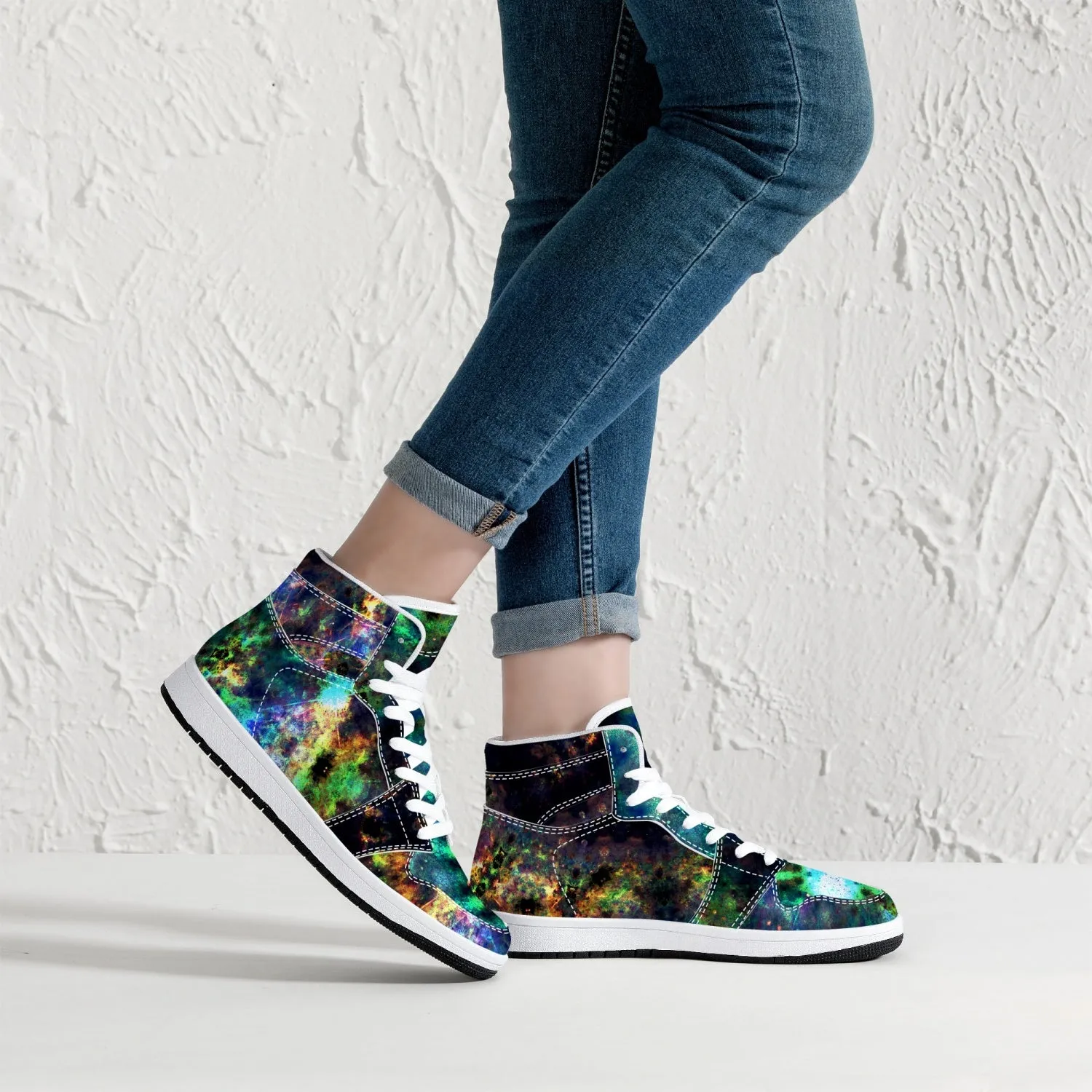 Ceres Psychedelic Split-Style High-Top Sneakers