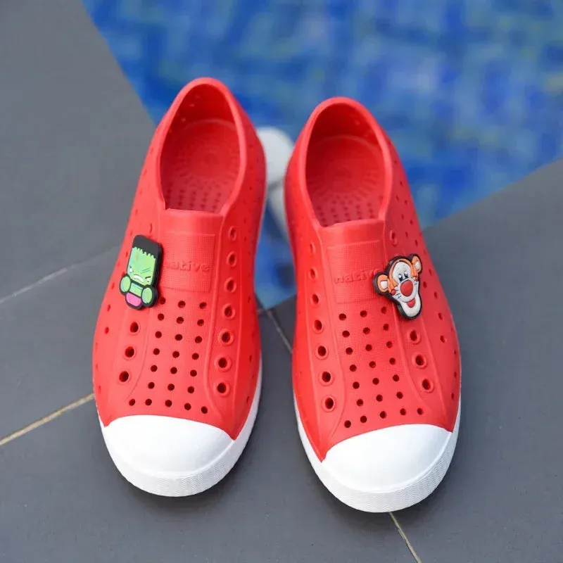 Children's Cave Shoes Boys Girls Garden Clogs EVA Slip-On Breathable Sports Sandals Kids Lightweight Outdoor Beach Water Shoe