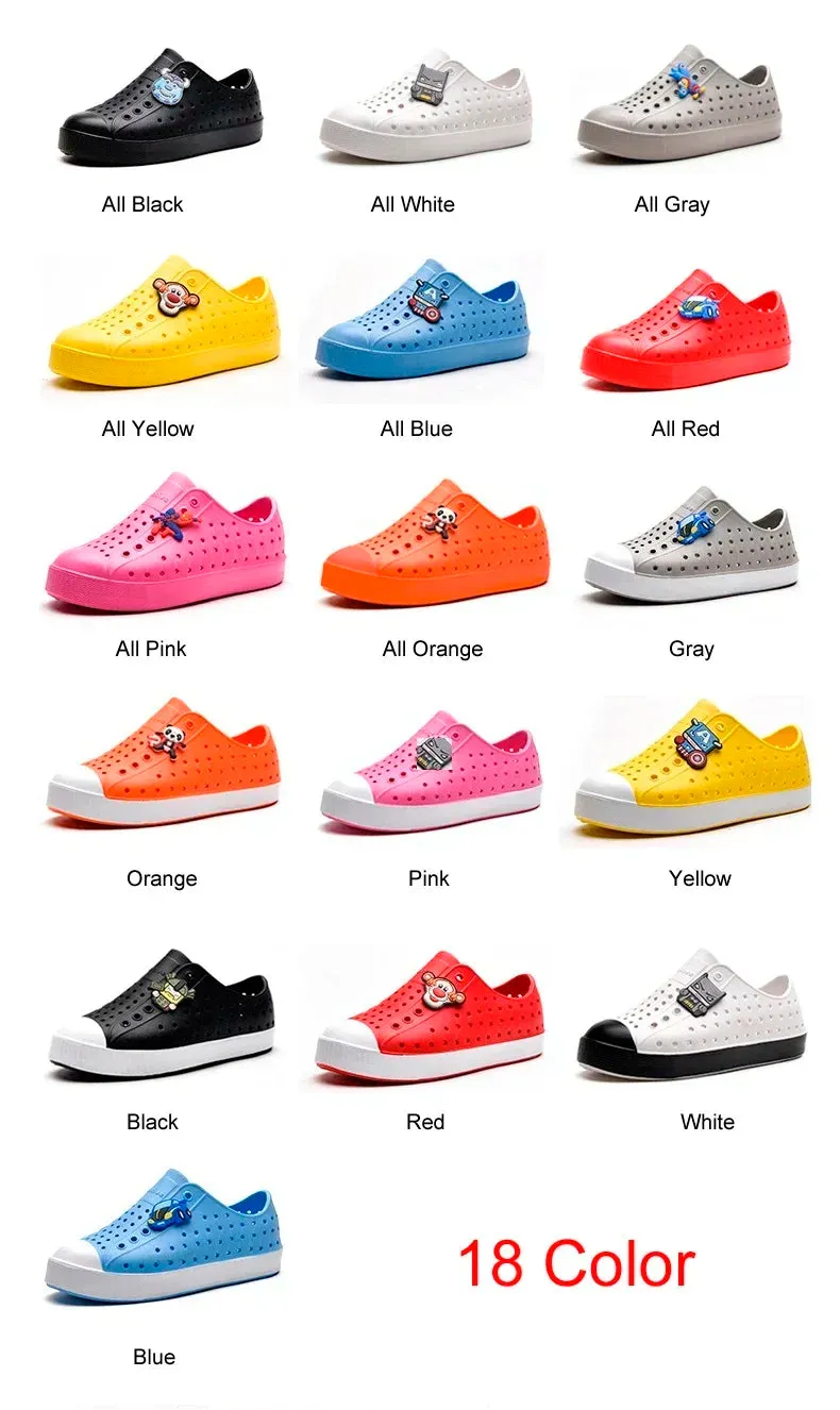 Children's Cave Shoes Boys Girls Garden Clogs EVA Slip-On Breathable Sports Sandals Kids Lightweight Outdoor Beach Water Shoe