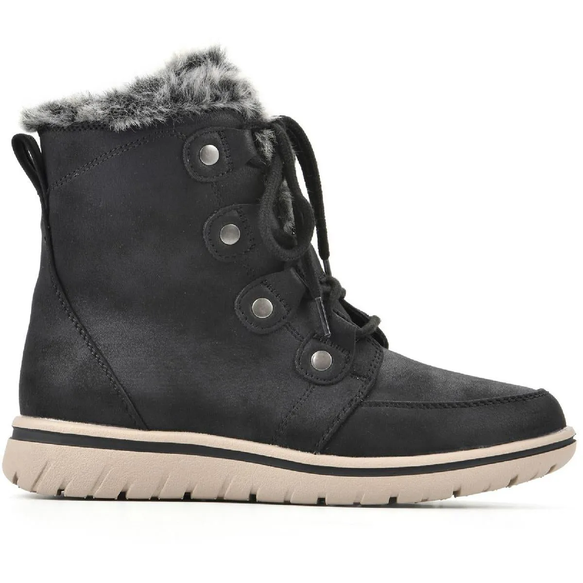 Cliffs by White Mountain Womens Holly Faux Leather Ankle Ankle Boots