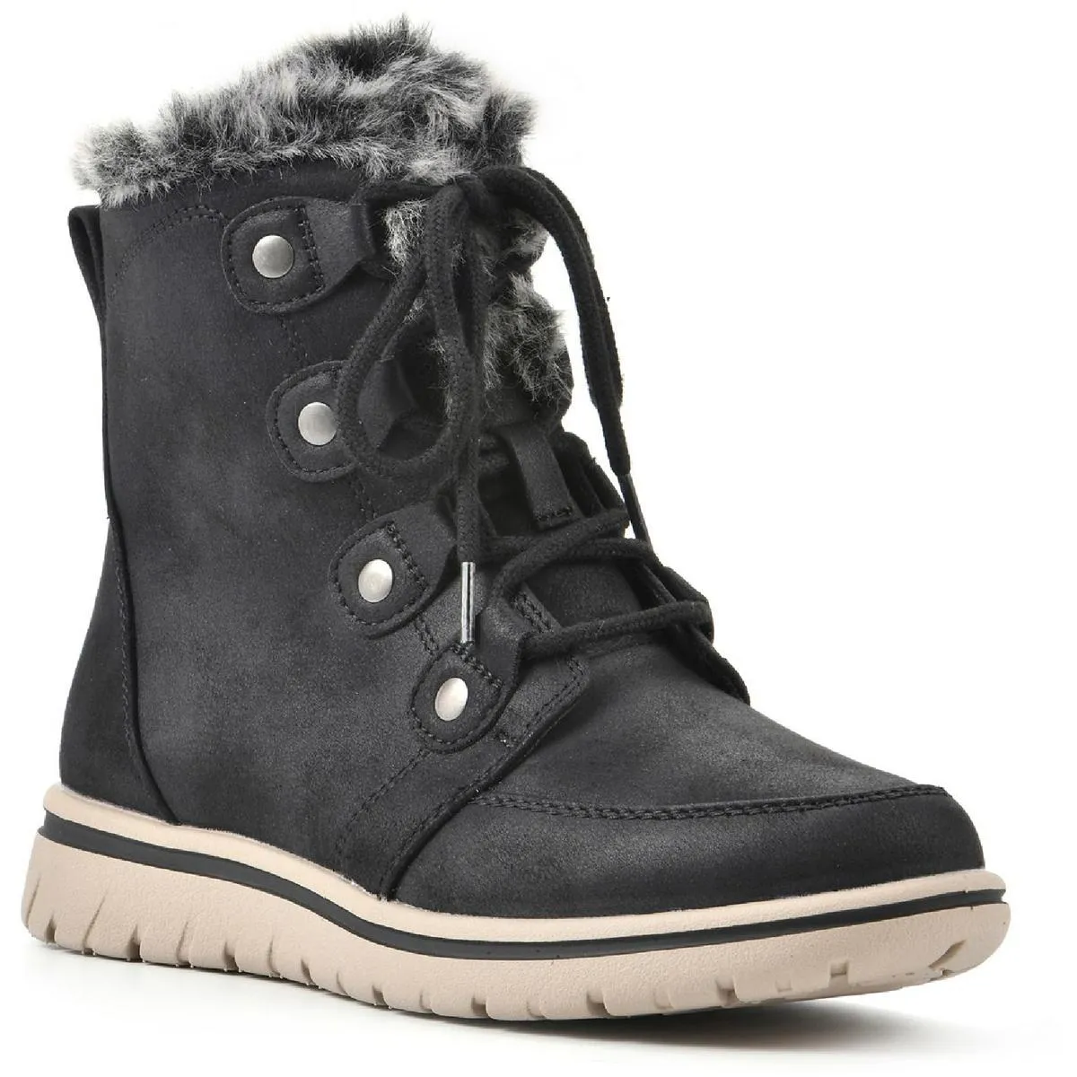 Cliffs by White Mountain Womens Holly Faux Leather Ankle Ankle Boots