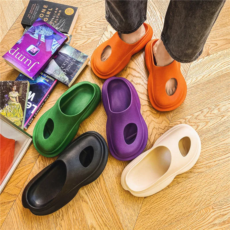 Cloud Slippers for Women and Men Quick Drying, EVA Open Toe Soft Slippers, Non-Slip Soft Shower Spa Bath Pool Gym House Sandals for Indoor & Outdoor