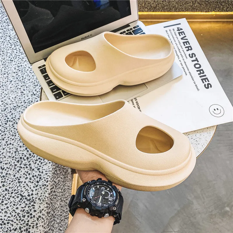 Cloud Slippers for Women and Men Quick Drying, EVA Open Toe Soft Slippers, Non-Slip Soft Shower Spa Bath Pool Gym House Sandals for Indoor & Outdoor