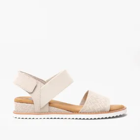 DESERT KISS Ladies Wedge Heel Sandals Off White
