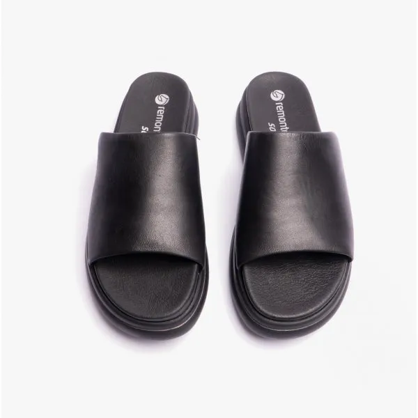 DONATELLA Ladies Mule Sandals Black