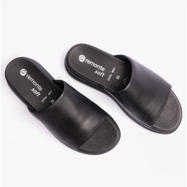 DONATELLA Ladies Mule Sandals Black
