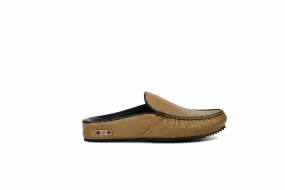FOOT FEDERATION MOC-TOE MEN'S LEATHER SLIPPER WALNUT