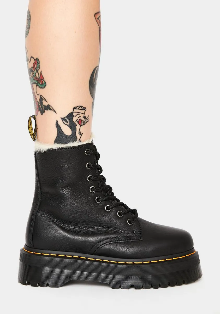 Fur-Lined Jadon 8 Eye Boots