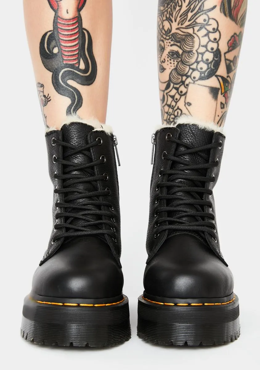 Fur-Lined Jadon 8 Eye Boots