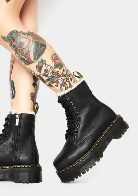 Fur-Lined Jadon 8 Eye Boots