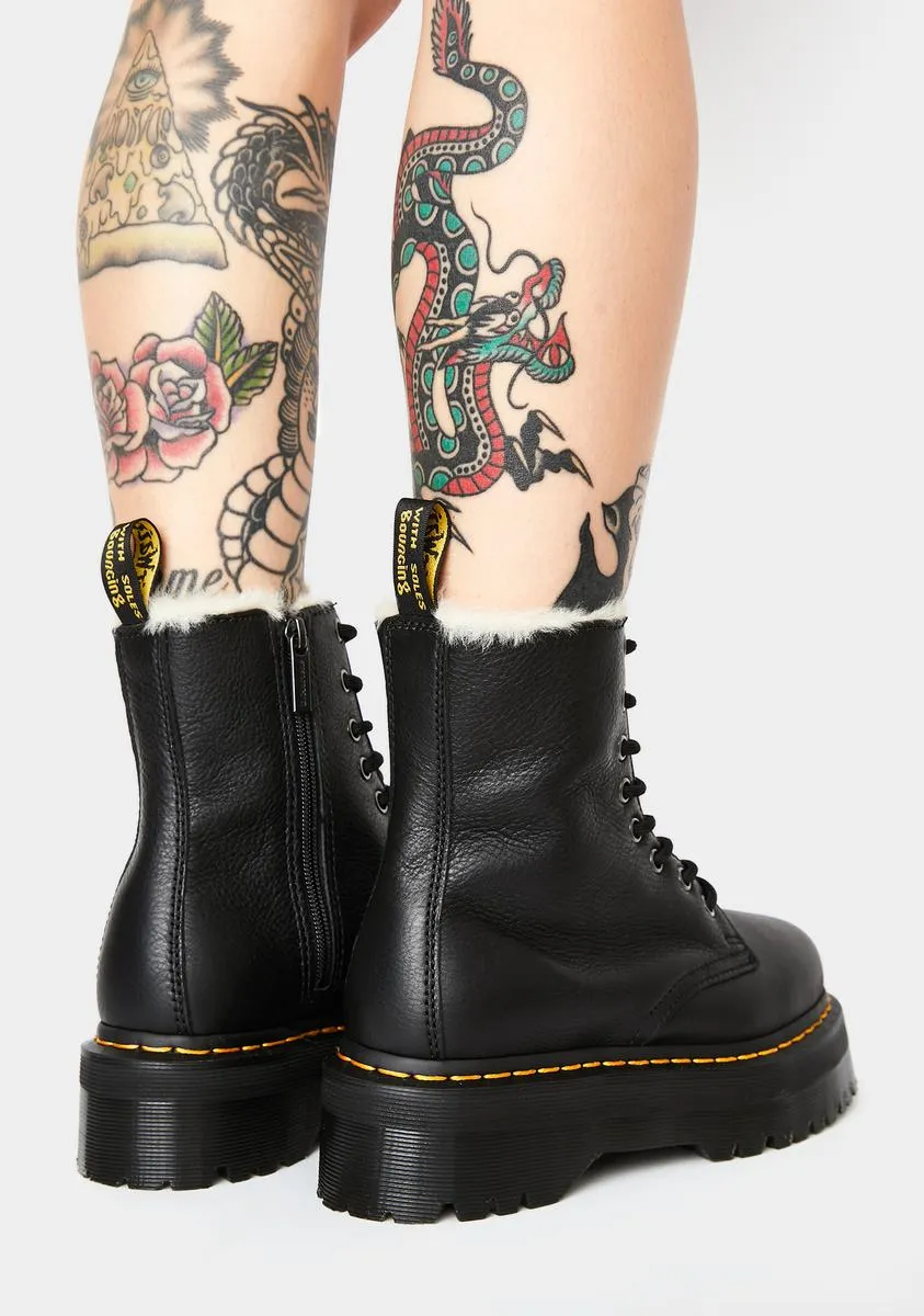 Fur-Lined Jadon 8 Eye Boots