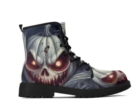 Ghoulish Grin Leather Boots