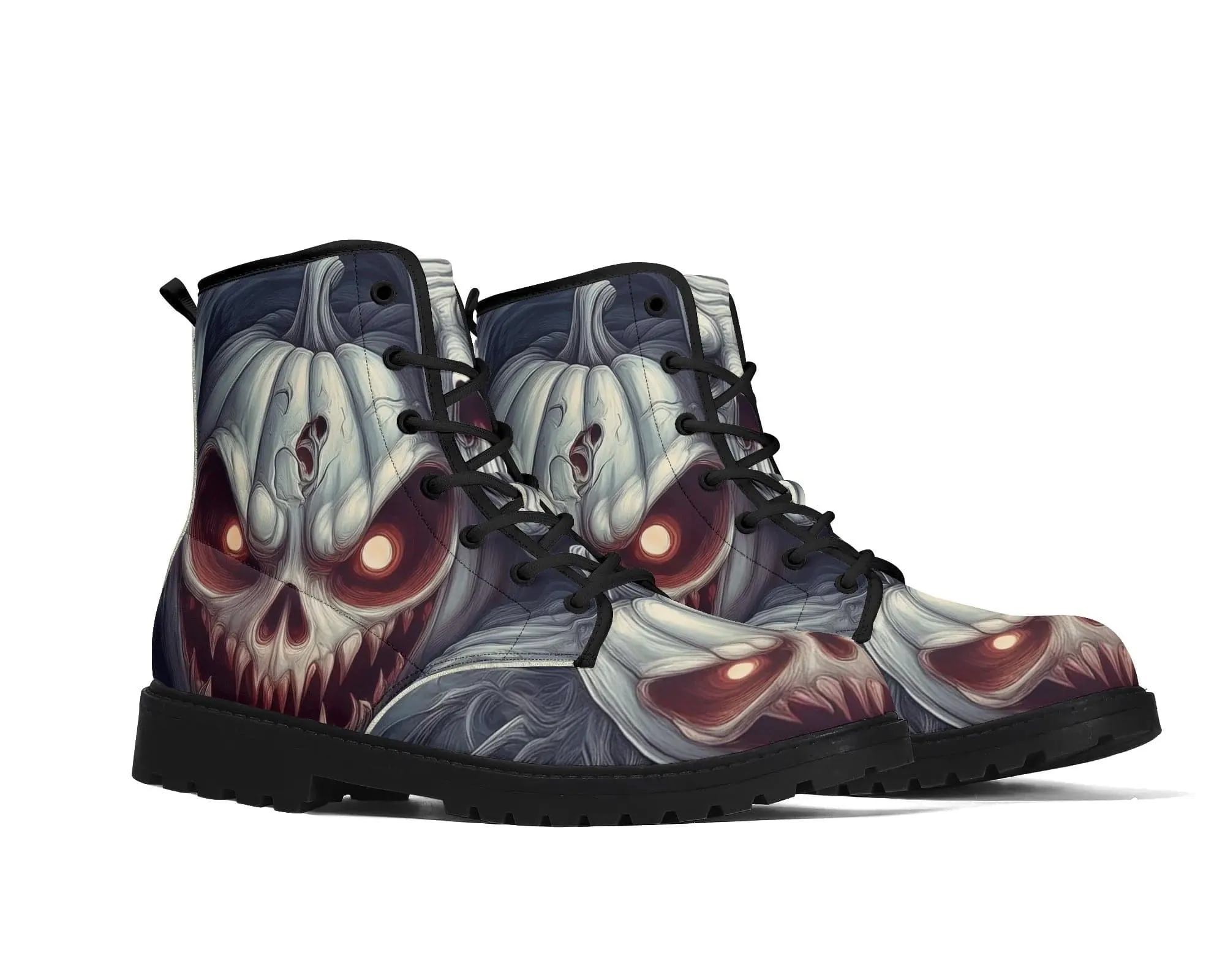 Ghoulish Grin Leather Boots