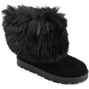 Journee Collection Womens Shanay Faux Fur Ankle Boots