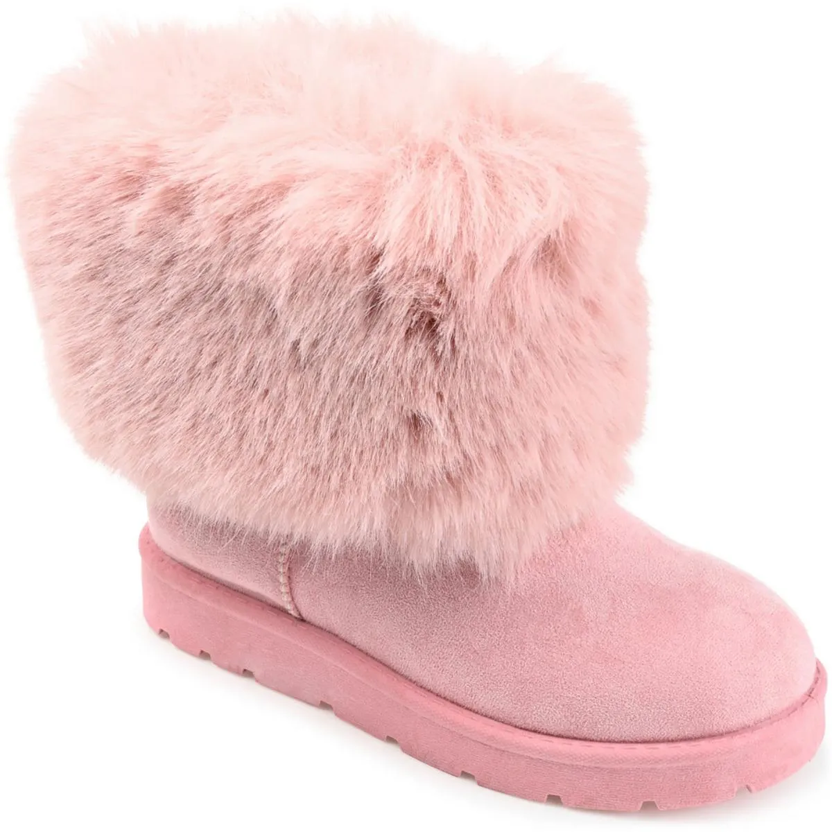 Journee Collection Womens Shanay Faux Fur Ankle Boots