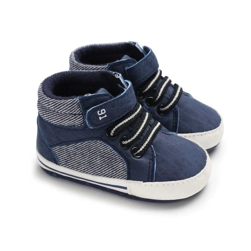 Lace Up High Top Baby Sneakers