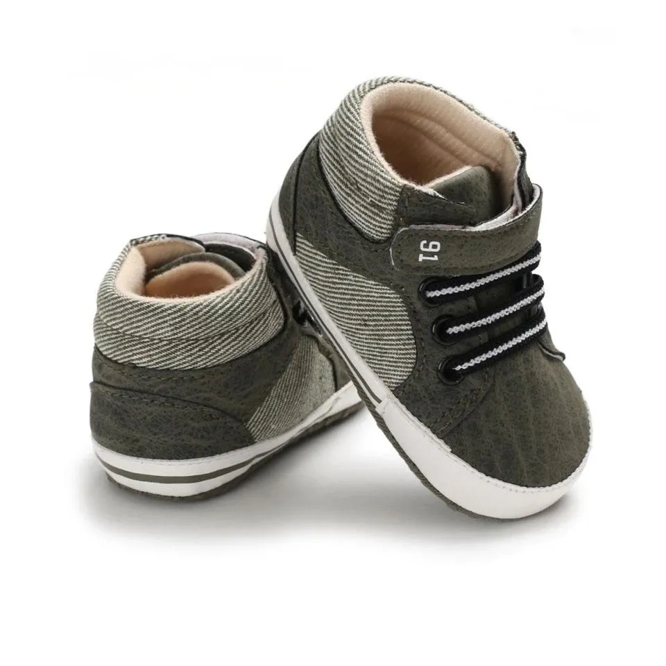 Lace Up High Top Baby Sneakers