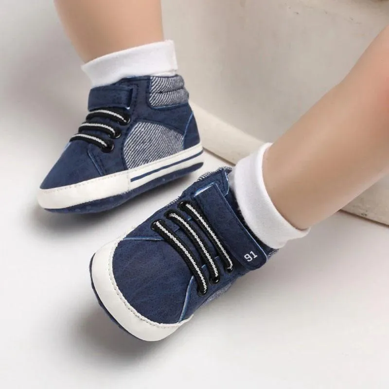 Lace Up High Top Baby Sneakers