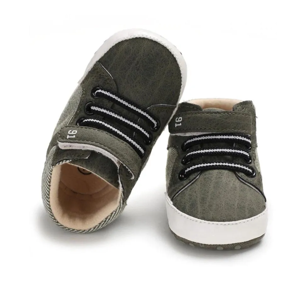 Lace Up High Top Baby Sneakers