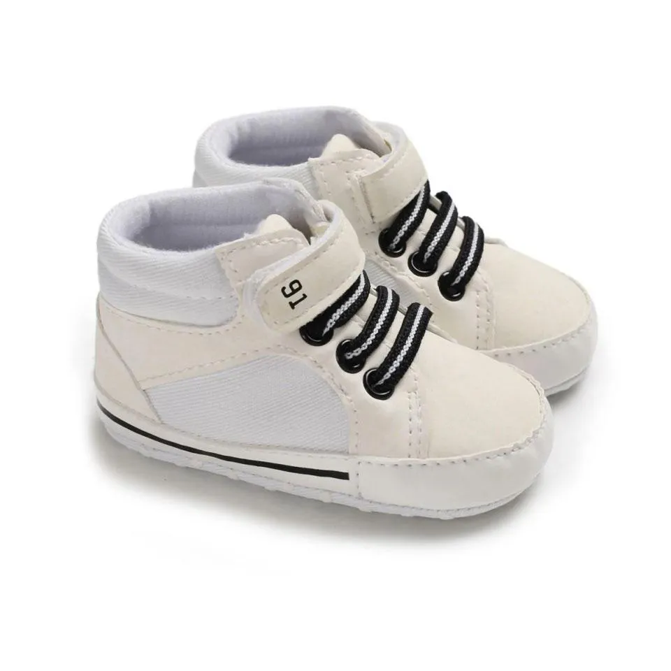 Lace Up High Top Baby Sneakers