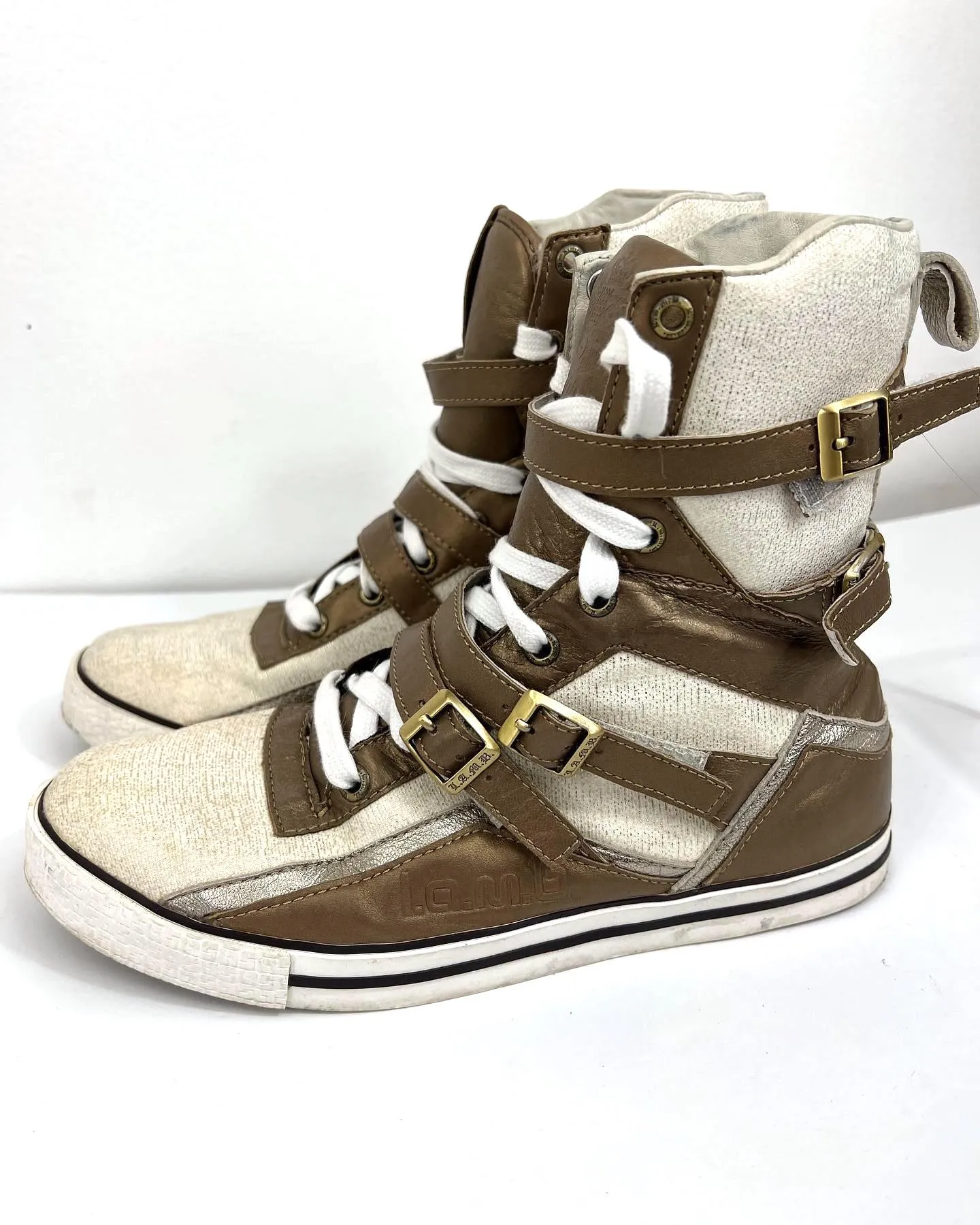 L.A.M.B YORBA TEX HIGH TOP SNEAKERS