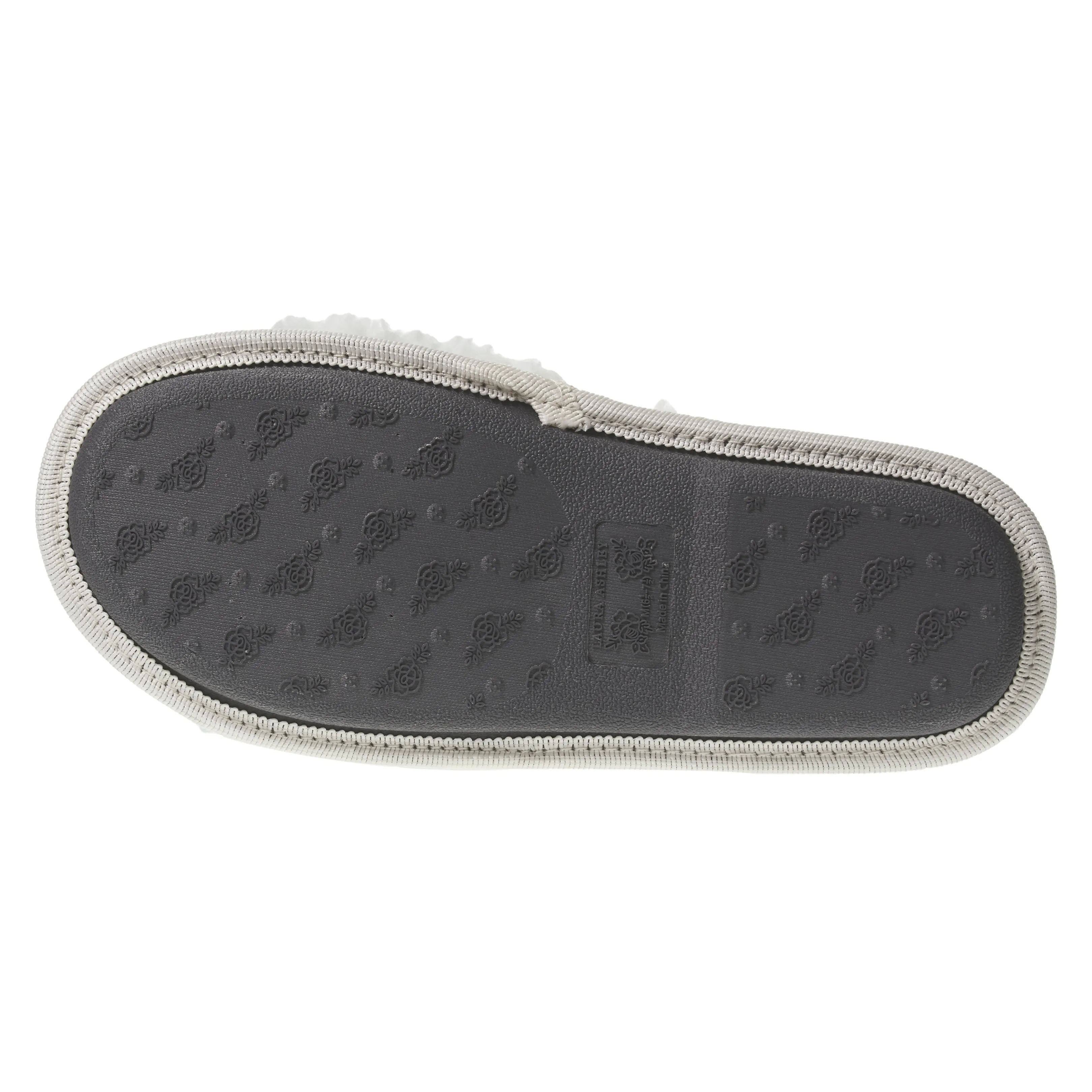 Laura Ashley Womens Ladies Luxury Spa Sherpa One Band with Memory Foam Slippers