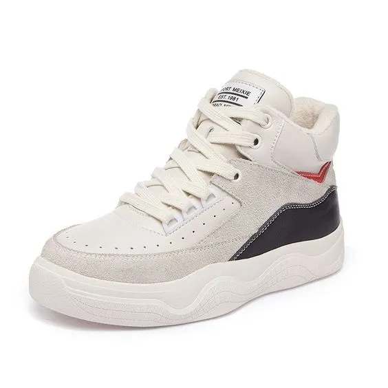 Leather High-top Sneaker Shoes
