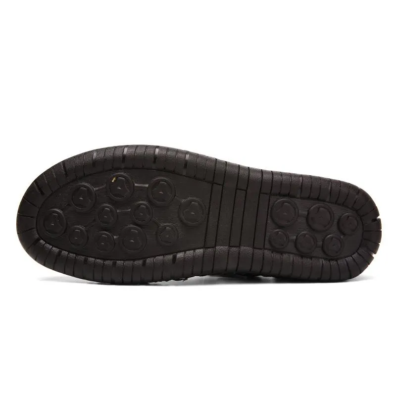 Men Summer Non-Slip Breathable Leather Sandals