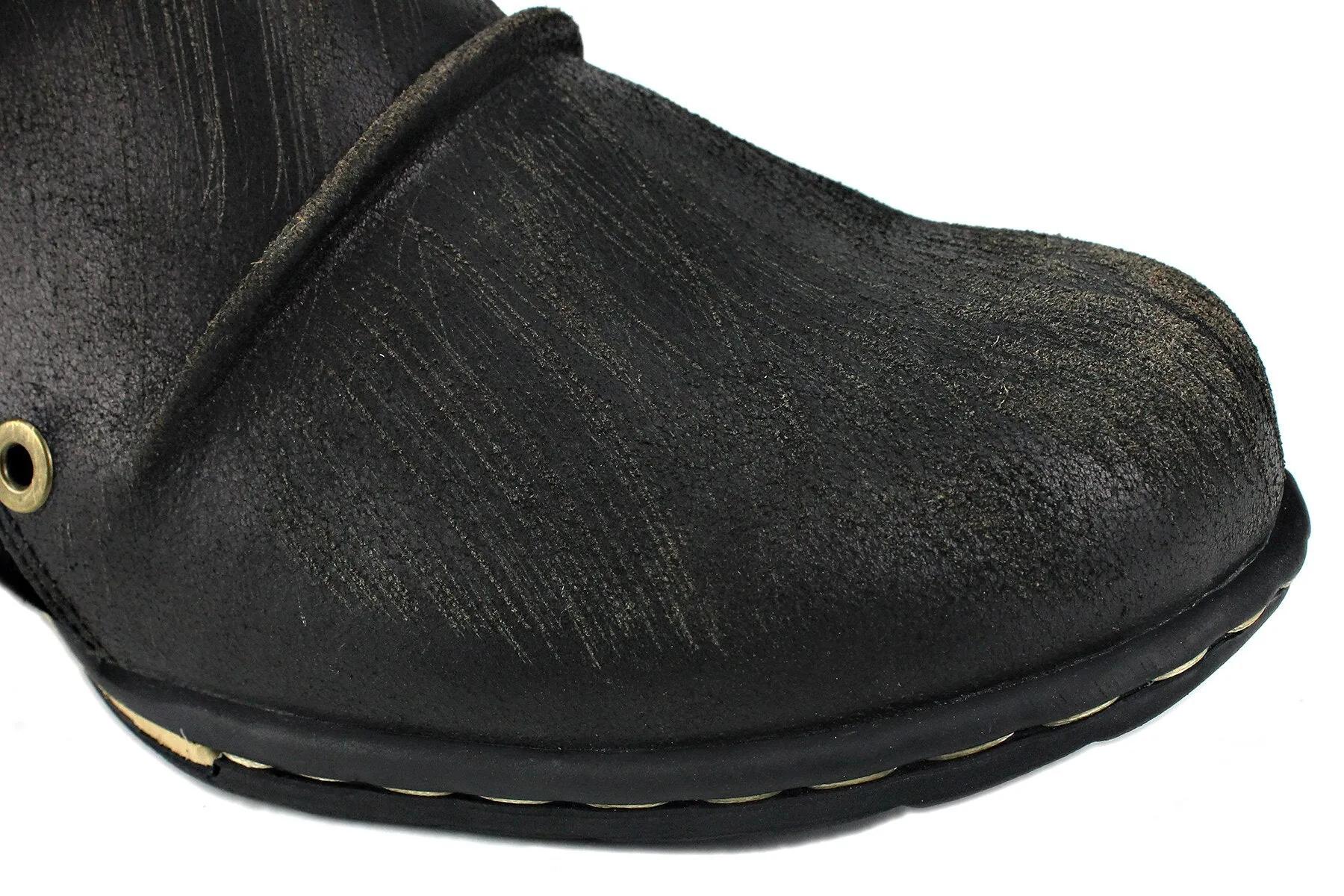 Men's Leathe Ankle Boots-Black