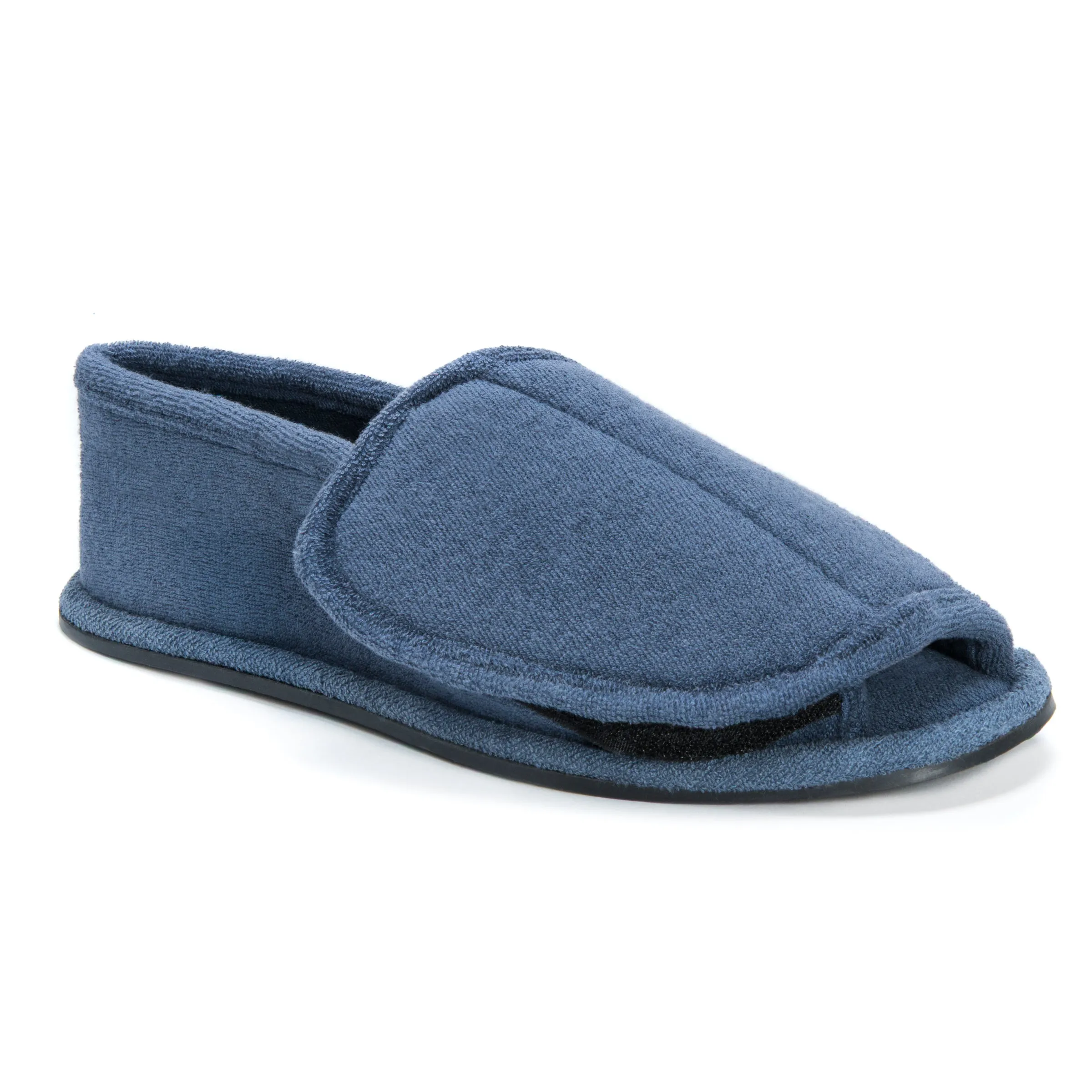 Men's Terry Open Toe Velcro Slippers
