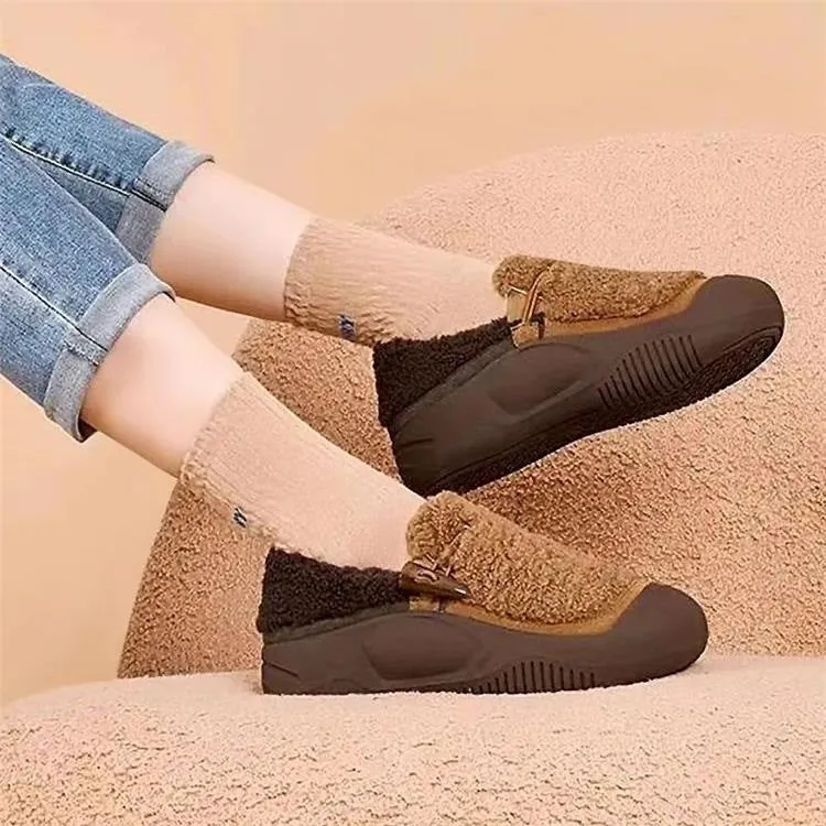 Owlkay Women's Warm and Comfortable Slip-On Loafers