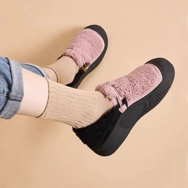 Owlkay Women's Warm and Comfortable Slip-On Loafers